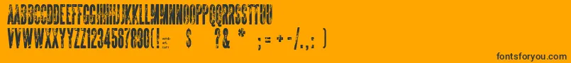 TheSickmen Font – Black Fonts on Orange Background