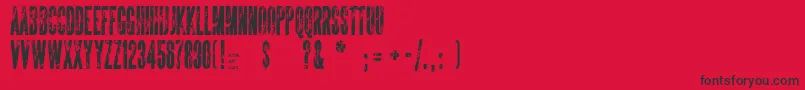 TheSickmen-Schriftart – Schwarze Schriften auf rotem Hintergrund