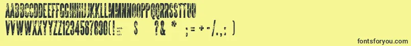 フォントTheSickmen – 黒い文字の黄色い背景