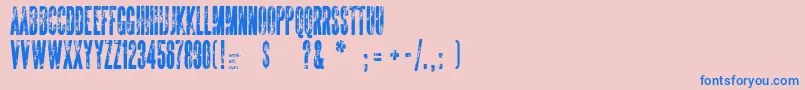 TheSickmen Font – Blue Fonts on Pink Background