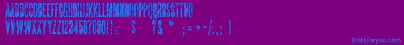 fuente TheSickmen – Fuentes Azules Sobre Fondo Morado