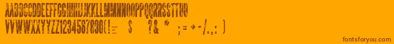 Saiba mais sobre a fonte TheSickmen Fonte TheSickmen – fontes marrons em um fundo laranja