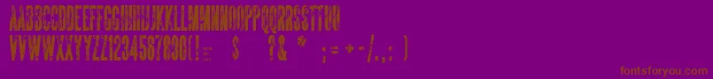 fuente TheSickmen – Fuentes Marrones Sobre Fondo Morado