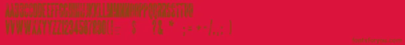 Police TheSickmen – polices brunes sur fond rouge