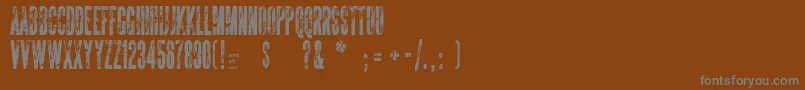 TheSickmen Font – Gray Fonts on Brown Background