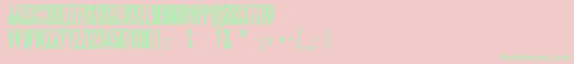 TheSickmen Font – Green Fonts on Pink Background