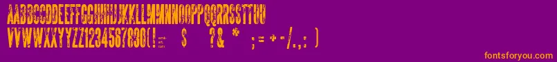 TheSickmen Font – Orange Fonts on Purple Background