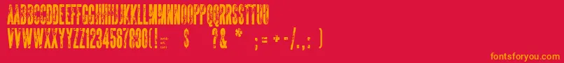 TheSickmen Font – Orange Fonts on Red Background