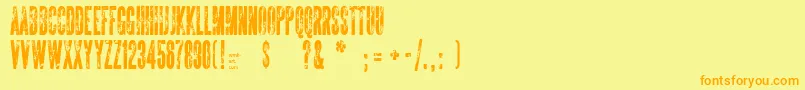 Saiba mais sobre a fonte TheSickmen Fonte TheSickmen – fontes laranjas em um fundo amarelo