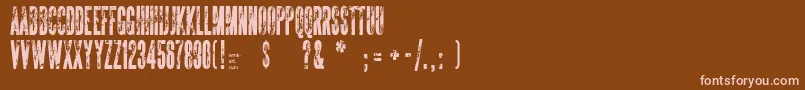 TheSickmen Font – Pink Fonts on Brown Background