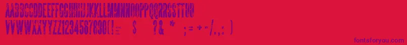 TheSickmen Font – Purple Fonts on Red Background