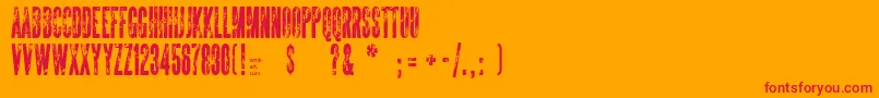 fuente TheSickmen – Fuentes Rojas Sobre Fondo Naranja