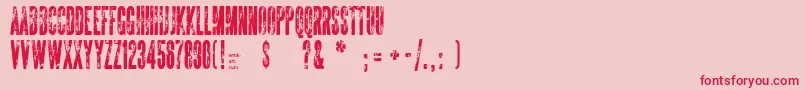 TheSickmen Font – Red Fonts on Pink Background