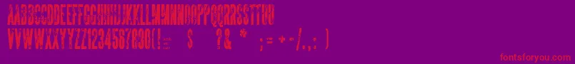 フォントTheSickmen – 紫の背景に赤い文字