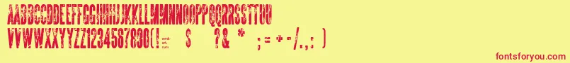 TheSickmen Font – Red Fonts on Yellow Background