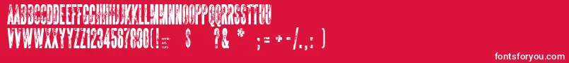フォントTheSickmen – 赤い背景に白い文字