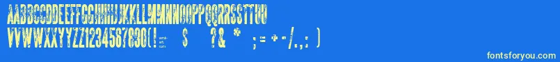 TheSickmen Font – Yellow Fonts on Blue Background