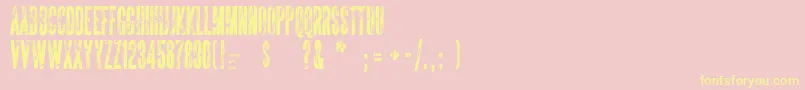 TheSickmen Font – Yellow Fonts on Pink Background