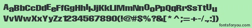 BabyRegularTtnorm Font – Black Fonts on Green Background