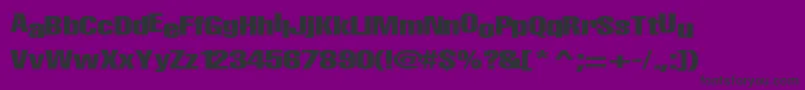 BabyRegularTtnorm-fontti – mustat fontit violetilla taustalla