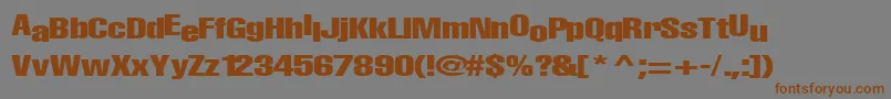 BabyRegularTtnorm Font – Brown Fonts on Gray Background