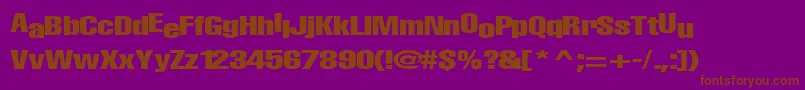 フォントBabyRegularTtnorm – 紫色の背景に茶色のフォント