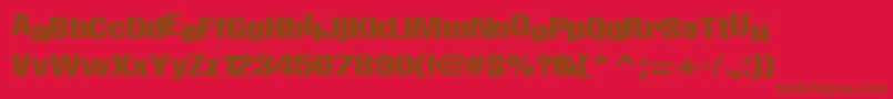 BabyRegularTtnorm-fontti – ruskeat fontit punaisella taustalla