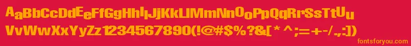BabyRegularTtnorm Font – Orange Fonts on Red Background
