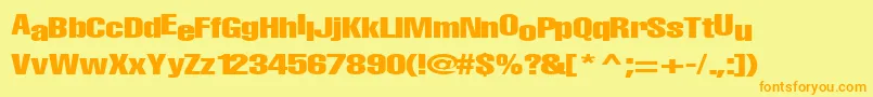 BabyRegularTtnorm Font – Orange Fonts on Yellow Background