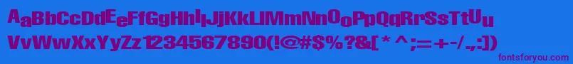 BabyRegularTtnorm-Schriftart – Violette Schriften auf blauem Hintergrund