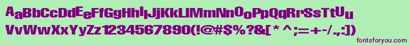 BabyRegularTtnorm Font – Purple Fonts on Green Background