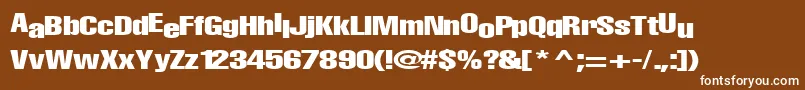 BabyRegularTtnorm Font – White Fonts on Brown Background