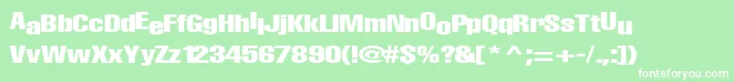 フォントBabyRegularTtnorm – 緑の背景に白い文字