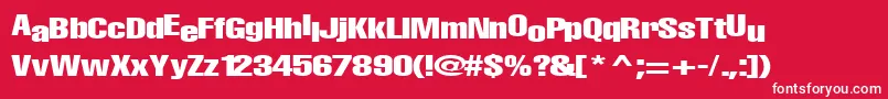 BabyRegularTtnorm Font – White Fonts on Red Background