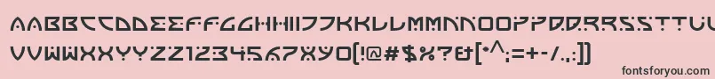 フォントFranoschLtBold – ピンクの背景に黒い文字