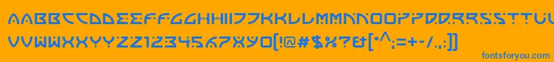 フォントFranoschLtBold – オレンジの背景に青い文字