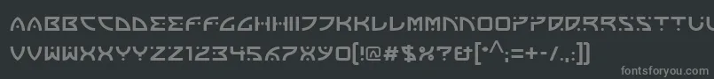 フォントFranoschLtBold – 黒い背景に灰色の文字