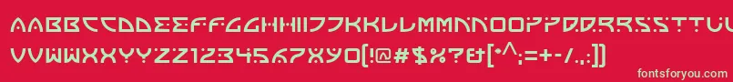 フォントFranoschLtBold – 赤い背景に緑の文字