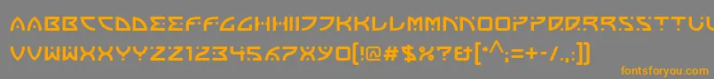 フォントFranoschLtBold – オレンジの文字は灰色の背景にあります。