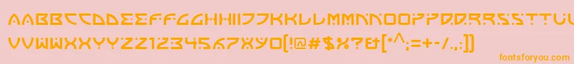 フォントFranoschLtBold – オレンジの文字がピンクの背景にあります。