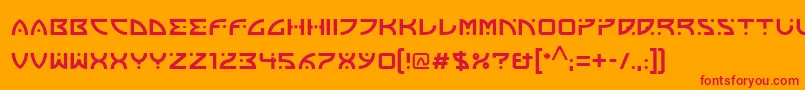 フォントFranoschLtBold – オレンジの背景に赤い文字