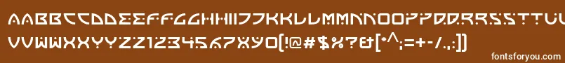 フォントFranoschLtBold – 茶色の背景に白い文字