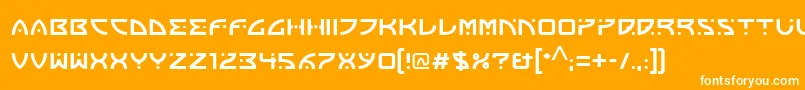 フォントFranoschLtBold – オレンジの背景に白い文字