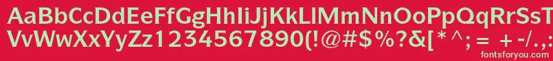 フォントItcsymbolstdBold – 赤い背景に緑の文字