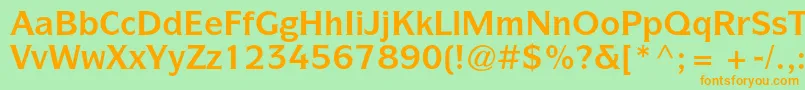 ItcsymbolstdBold Font – Orange Fonts on Green Background