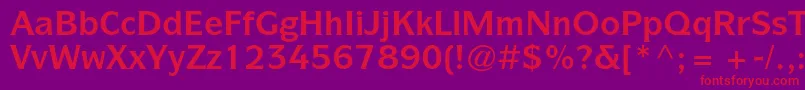 ItcsymbolstdBold Font – Red Fonts on Purple Background