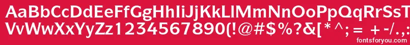 ItcsymbolstdBold Font – White Fonts on Red Background