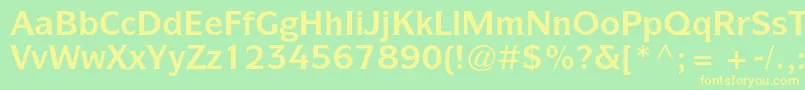 ItcsymbolstdBold Font – Yellow Fonts on Green Background