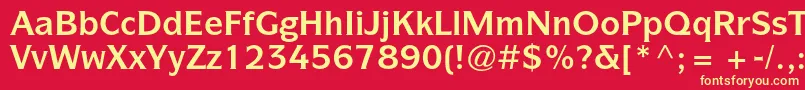 Police ItcsymbolstdBold – polices jaunes sur fond rouge