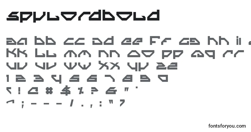 A fonte SpylordBold – alfabeto, números, caracteres especiais